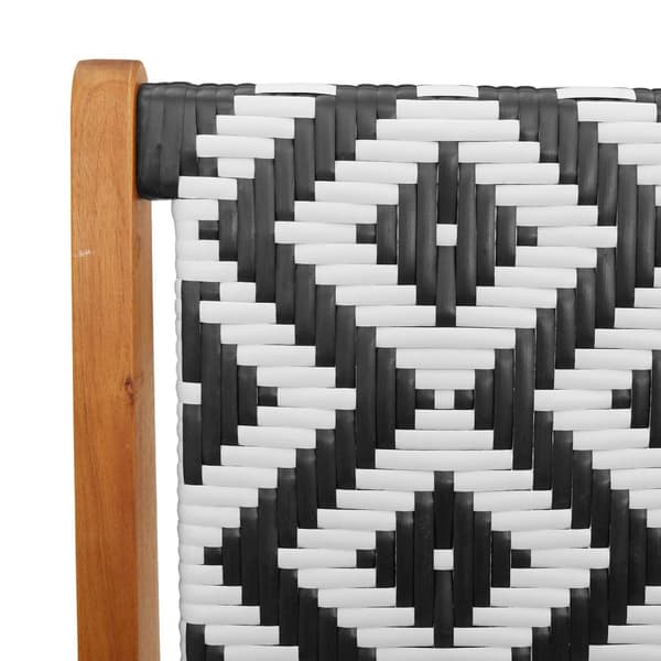 vidaXL hagebenk svart og hvit 122x76x73,5 cm solid akasietre