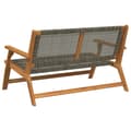 Miniatyrbilde 5 av 11: vidaXL Hagebenk Grå 122x76x73.5 cm Solid Akasietre