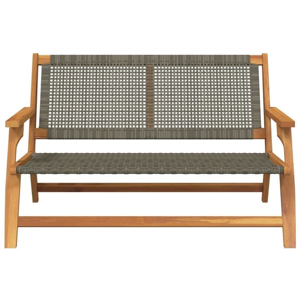 vidaXL Hagebenk Grå 122x76x73.5 cm Solid Akasietre