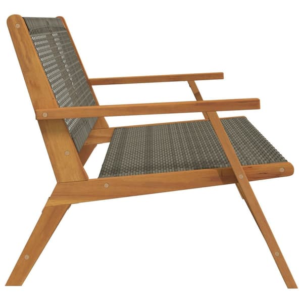 vidaXL Hagebenk Grå 122x76x73.5 cm Solid Akasietre