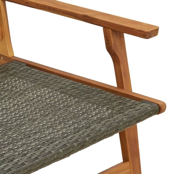 vidaXL Hagebenk Grå 122x76x73.5 cm Solid Akasietre