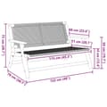 Miniatyrbilde 11 av 11: vidaXL Hagebenk Grå 122x76x73.5 cm Solid Akasietre