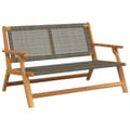 Miniatyrbilde 1 av 11: vidaXL Hagebenk Grå 122x76x73.5 cm Solid Akasietre
