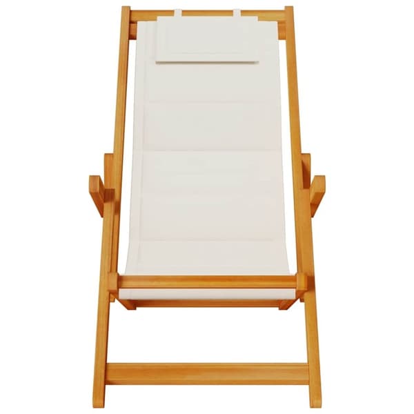 vidaXL sammenklappelig strandstol med armlæn akacietræ&Textilene