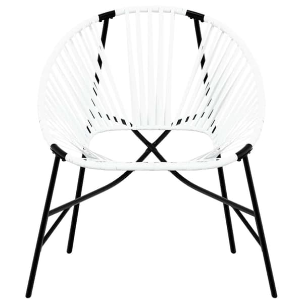 vidaXL haveæg stol polyrattan sort og hvid