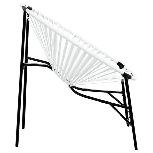 vidaXL haveæg stol polyrattan sort og hvid