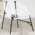 Miniatyrbillede 2 af 9: vidaXL haveæg stol polyrattan sort og hvid