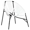 Miniatyrbillede 1 af 9: vidaXL haveæg stol polyrattan sort og hvid