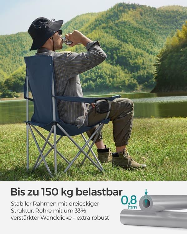 Klappstol, SONGMICS, 54x86x97 cm, Tusmørkeblå