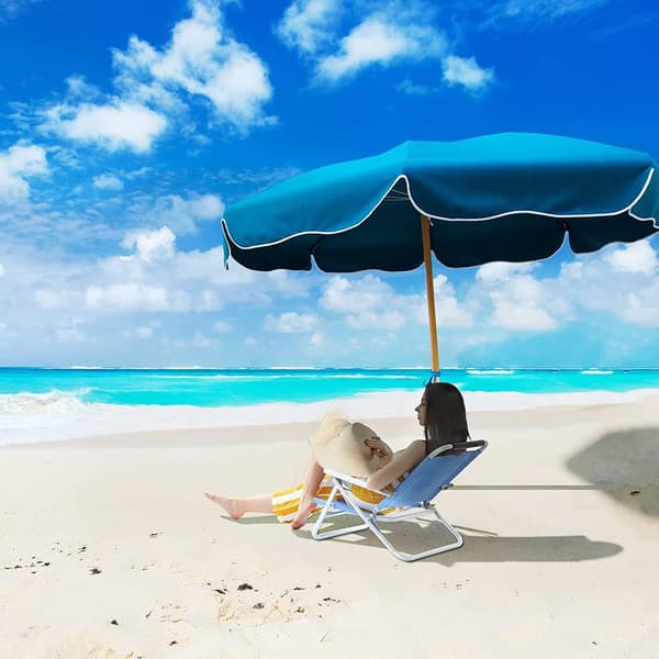 Strandstol, SONGMICS, 57x59x71 cm, Grøn