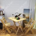 Miniatyrbild 4 av 4: TD® Solid wood hopfällbar stol uteservering stol cypress trä grillstol pall ryggstol