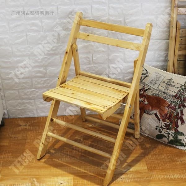 TD® Solid wood hopfällbar stol uteservering stol cypress trä grillstol pall ryggstol