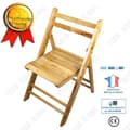 Miniatyrbild 1 av 4: TD® Solid wood hopfällbar stol uteservering stol cypress trä grillstol pall ryggstol