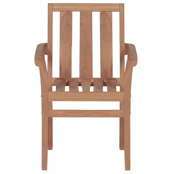 Trädgårdsstolar 2 st med svarta dynor massiv teak