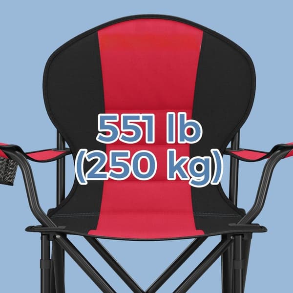Foldbar strandstol - Campingstol op til 250 kg belastningskapacitet