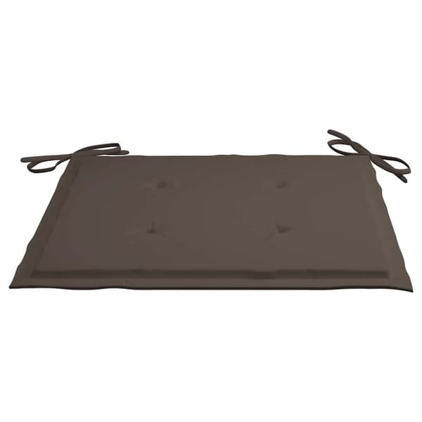 Trädgårdsstolar med taupe dynor 4 st massiv teak