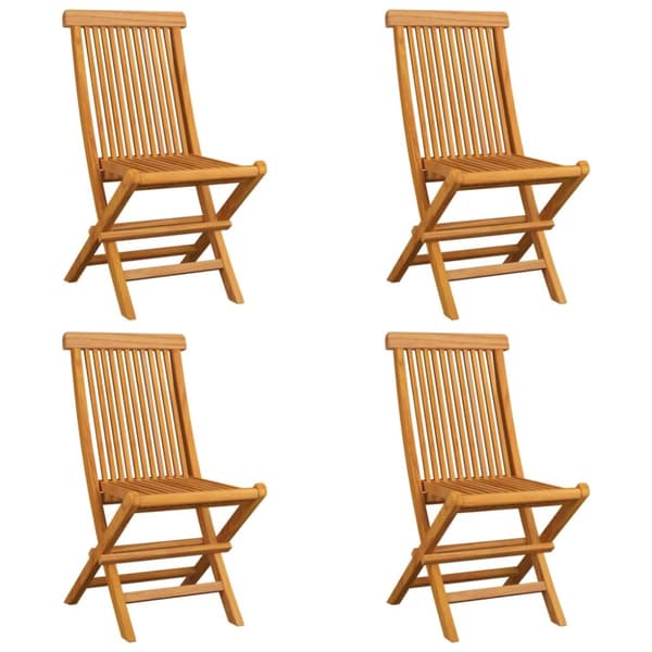Trädgårdsstolar med taupe dynor 4 st massiv teak