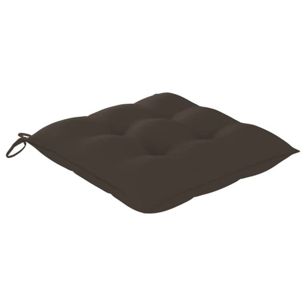 Trädgårdsstolar med taupe dynor 4 st massiv teak