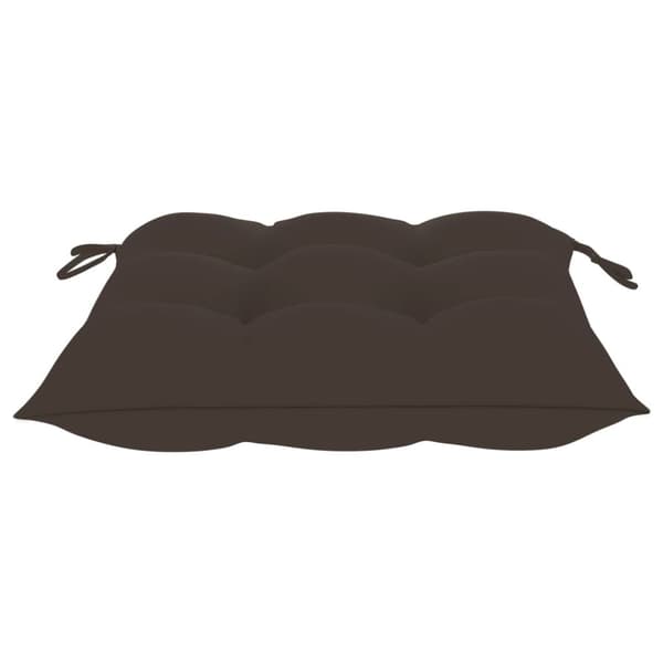 Trädgårdsstolar med taupe dynor 4 st massiv teak