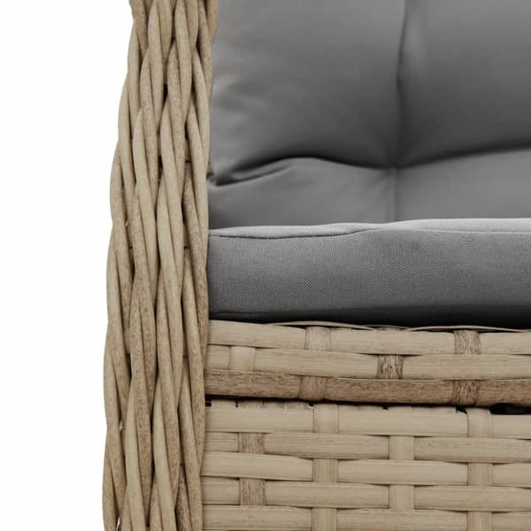 Justerbara trädgårdsstolar 2 st beige konstrotting