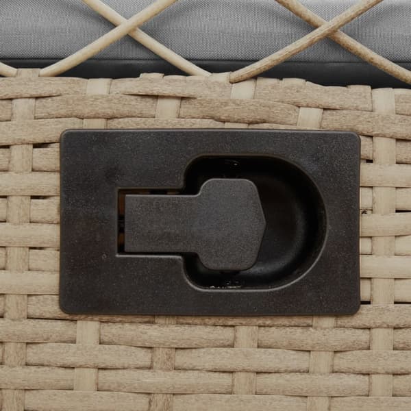 Justerbara trädgårdsstolar 2 st beige konstrotting