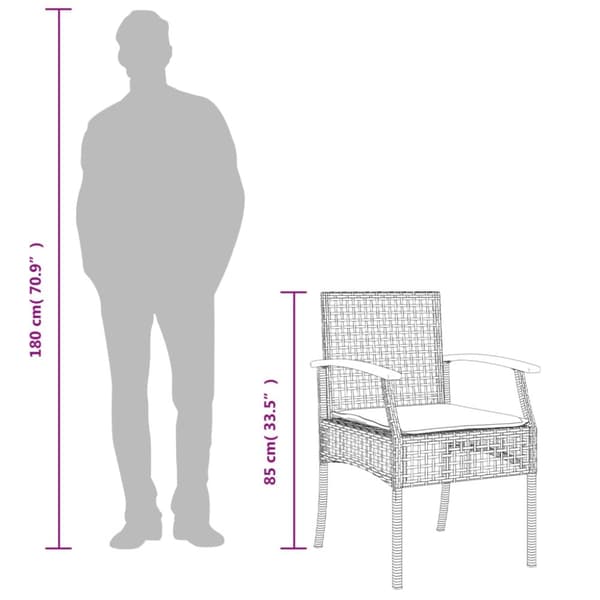 Trädgårdsstolar med dynor 4 st beige konstrotting akaciaträ