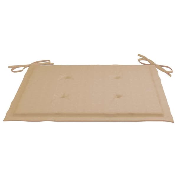 Trädgårdsstolar med beige dynor 4 st massiv teak