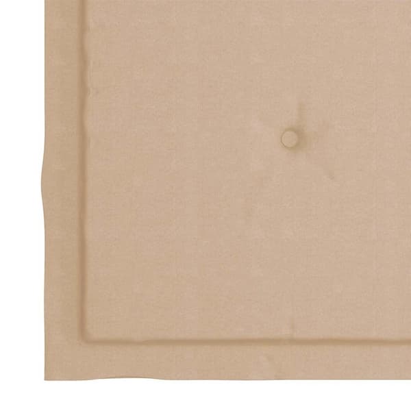 Trädgårdsstolar med beige dynor 4 st massiv teak