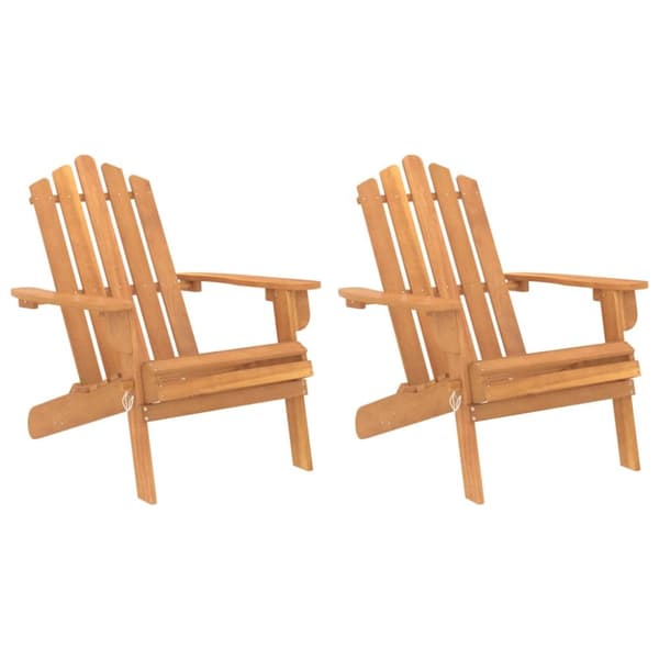 Adirondackstolar 2 st massivt akaciaträ