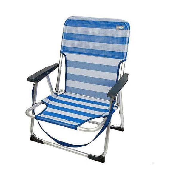 Polstrede Campingstol Colorbaby 55 x 35 x 72 cm Hvid Marineblå