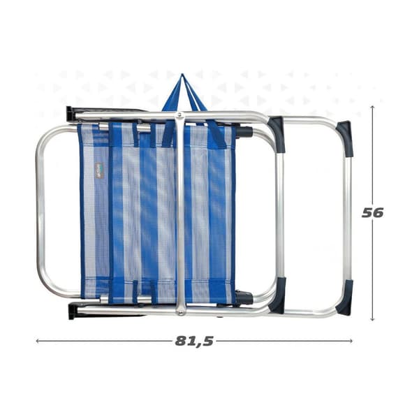 Polstrede Campingstol Colorbaby Sømand 56 x 50 x 88 cm Hvid Marineblå