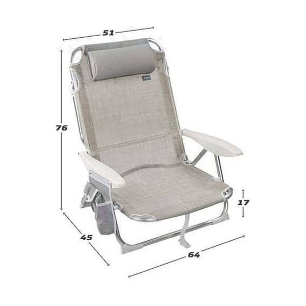 Strandstol Colorbaby Grå 51 x 45 x 76 cm