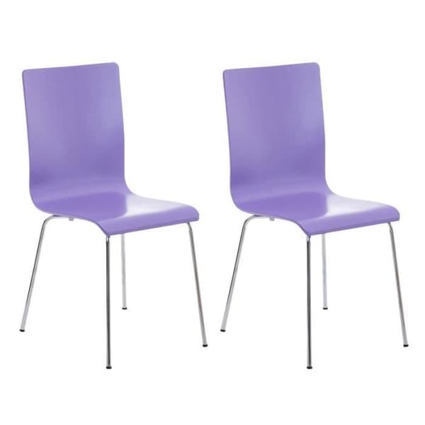 Set med 2 Pepe stolar i trä, Lila