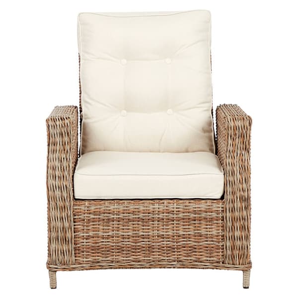2 x Gram hagestol polyrattan med pute natur.