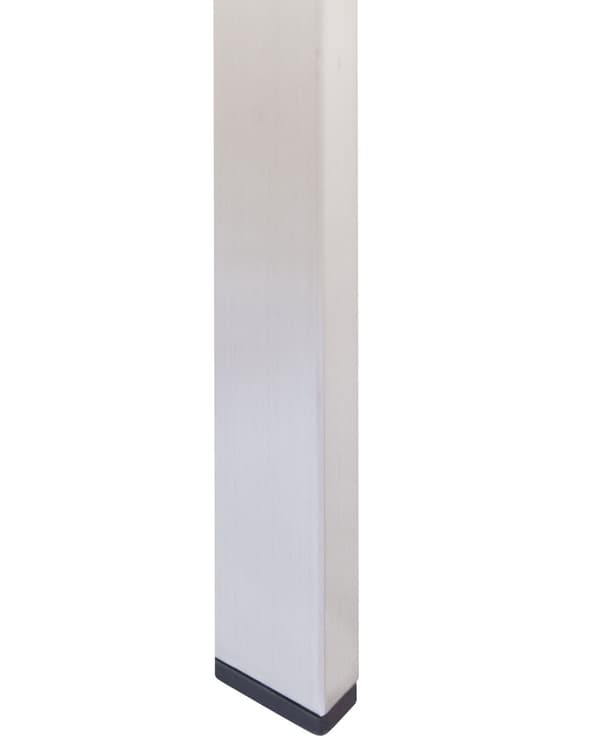 Havebord lyst træ 6 stk certificeret teak rustfrit stål stabelbart