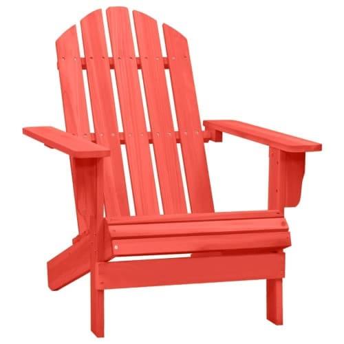 Adirondackstol massivt granträ röd