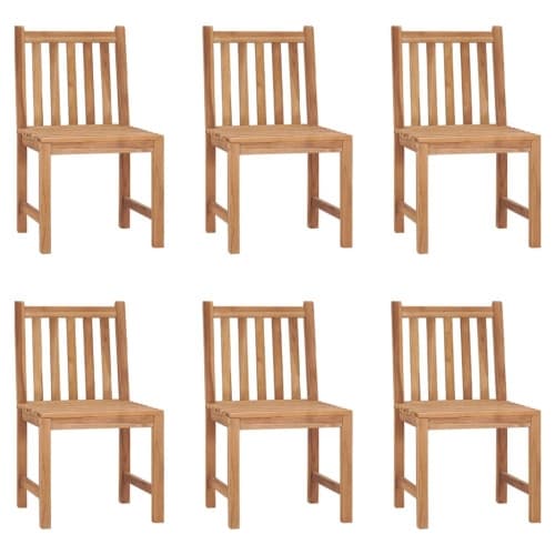 Trädgårdsstolar 6 st massiv teak