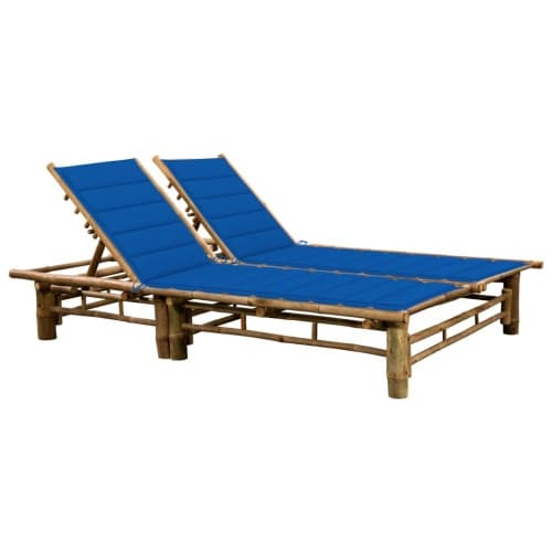 Solsäng med dynor 2 personer bambu