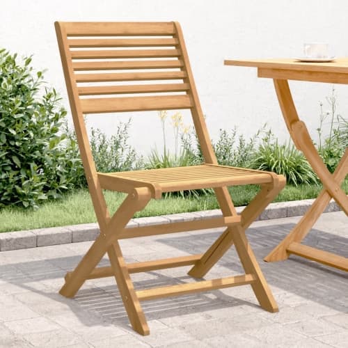 Hopfällbara trädgårdsstolar 2 st 48,5x61,5x87 cm massiv akacia