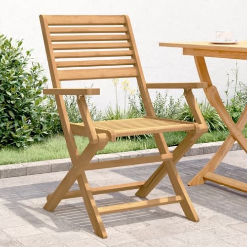 Hopfällbara trädgårdsstolar 2 st 54,5x61,5x86,5cm massiv akacia