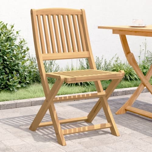 Hopfällbara trädgårdsstolar 4 st 57x49x90 cm massivt akaciaträ