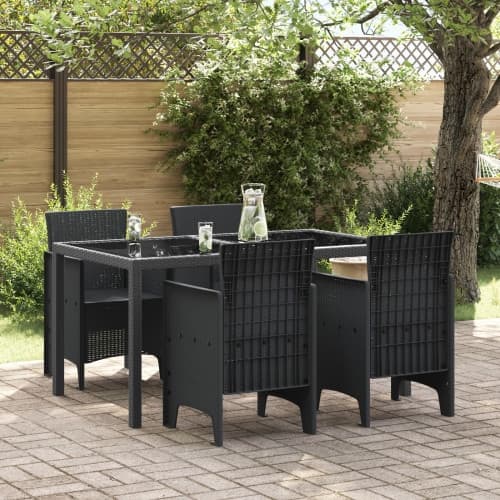 Trädgårdsstolar 4 st Antracit Poly Rattan