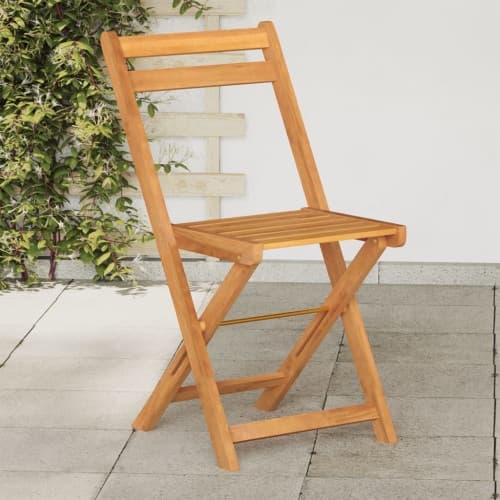 Hopfällbara caféstolar 4 st massiv teak