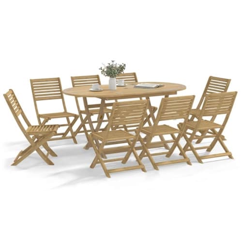 Hopfällbara trädgårdsstolar 8 st 48,5x61,5x87 cm massiv akacia