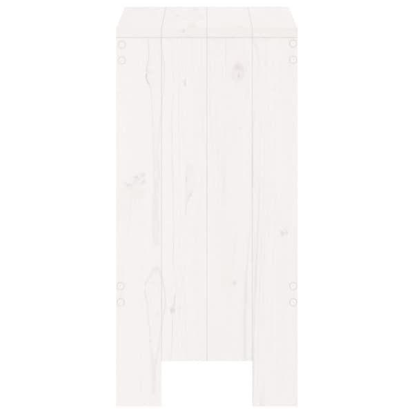 Barstolar 2 st vit 40x36x75 cm massiv furu