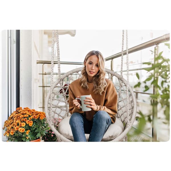 Riippuva puutarhakeinutuoli BOHO beige
