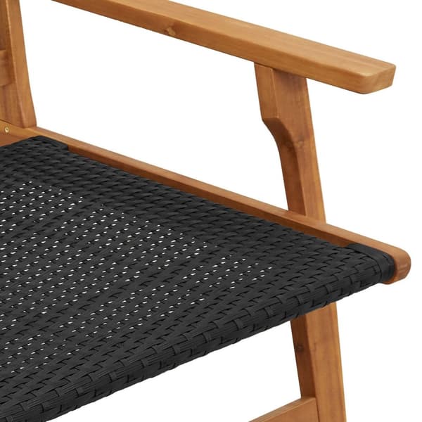 Trädgårdsbänk Svart 122x76x73,5 cm Massivt Akaciaträ