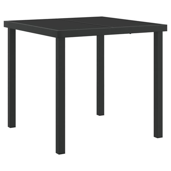 3-delad Trädgårdsdining Set Svart Poly Rattan