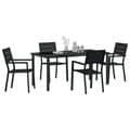 Miniatyrbild 3 av 11: 5-delat Trädgårdsdining Set Svart HDPE