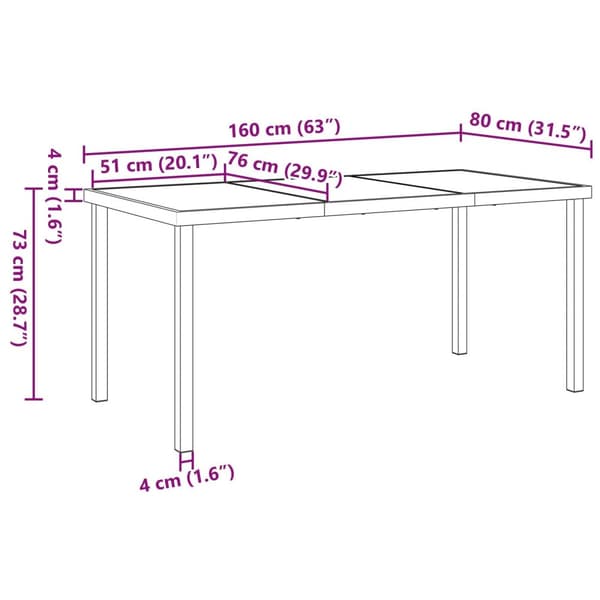 5-delat Trädgårdsdining Set Svart HDPE